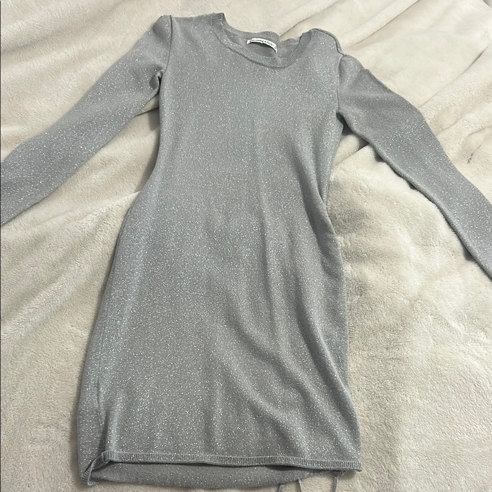 Abercrombie & Fitch Silver Long Sleeve Dress